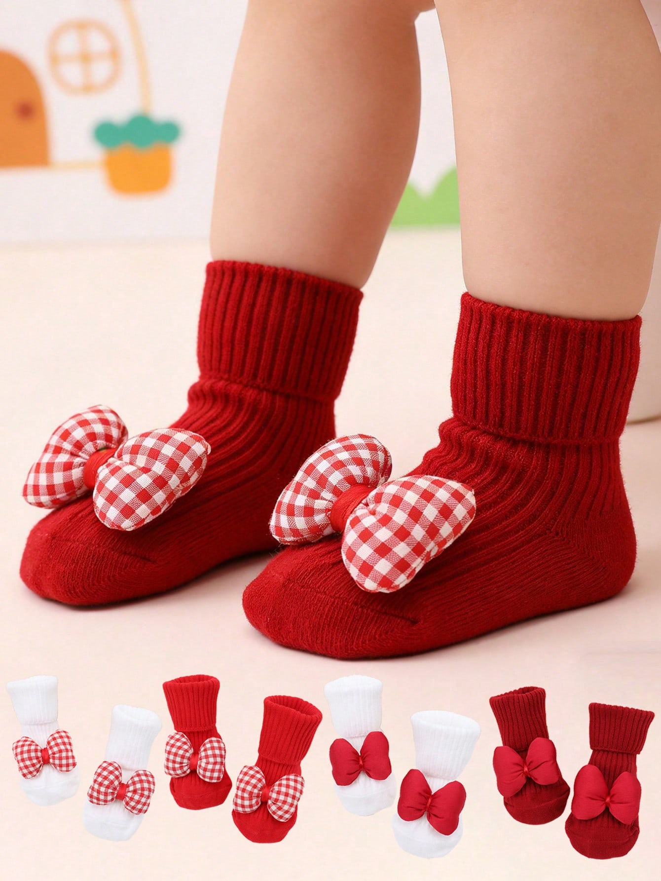 Anti Blister Sock - 4 pares de meias para bebês