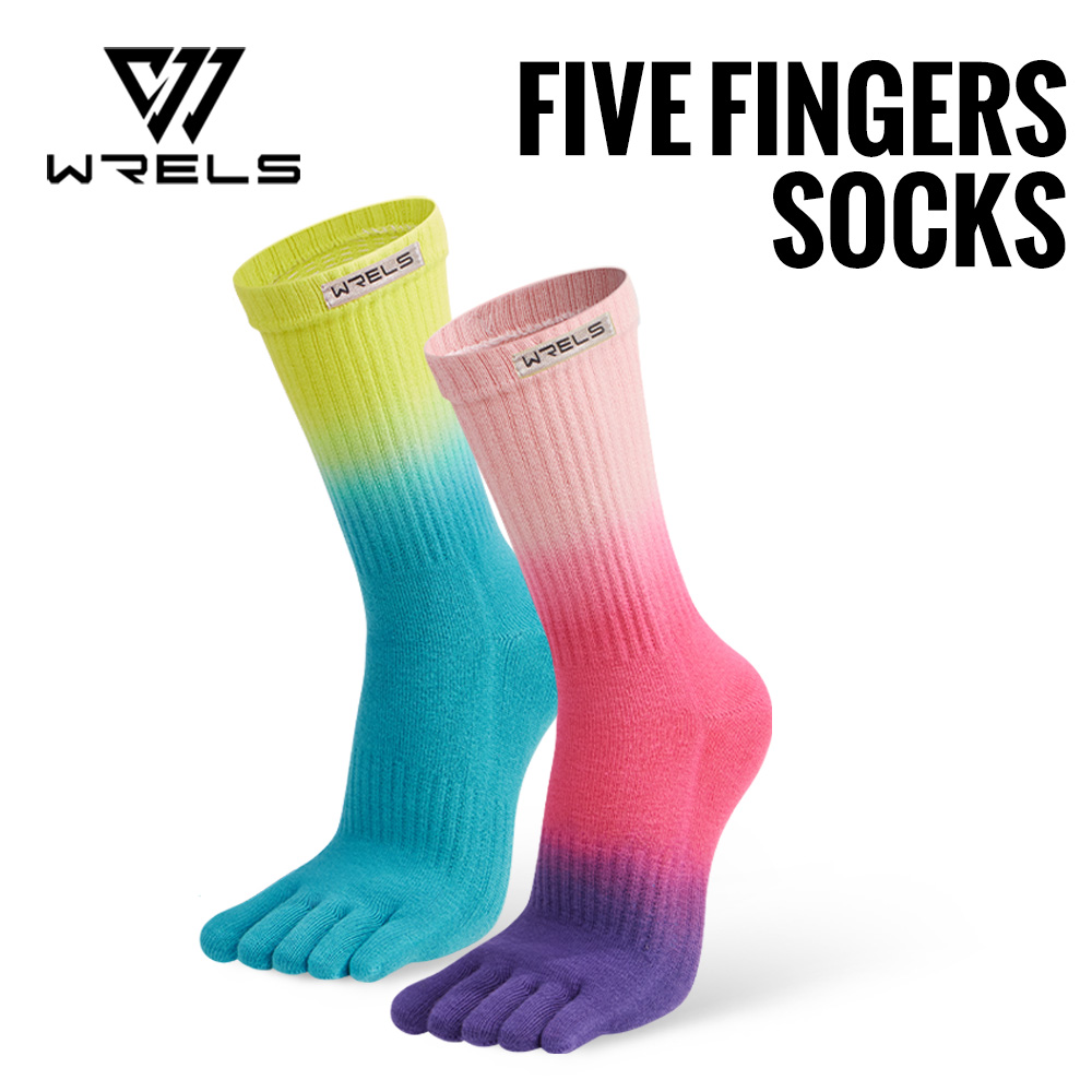 Anti Blister Sock - WELS Toe Socks Algodão Atlético Correndo