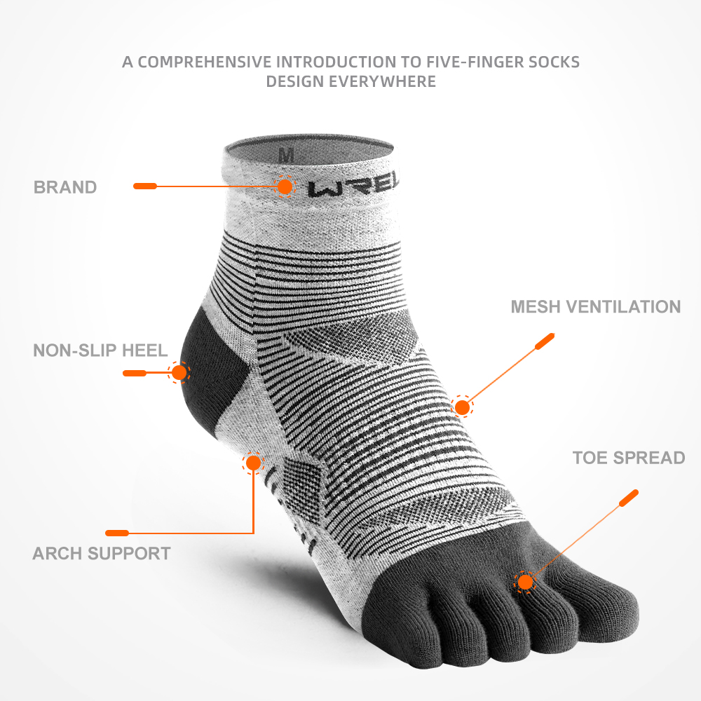 WELS 1/3 pares meias de dedo d - Anti Blister Sock avaliação e preço