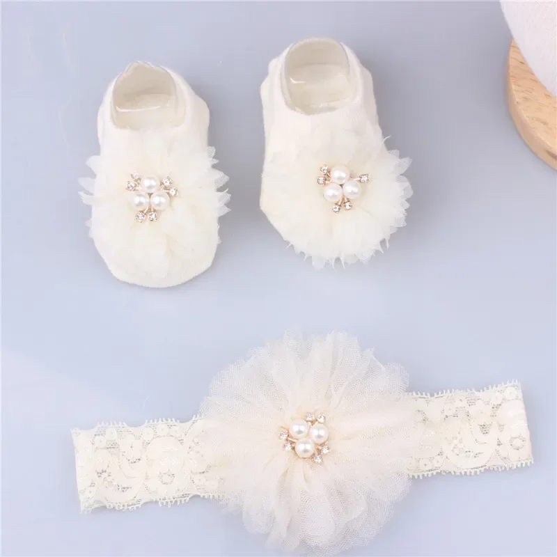 Adorável pérola arcos bebê ban - Anti Blister Sock avaliação e preço