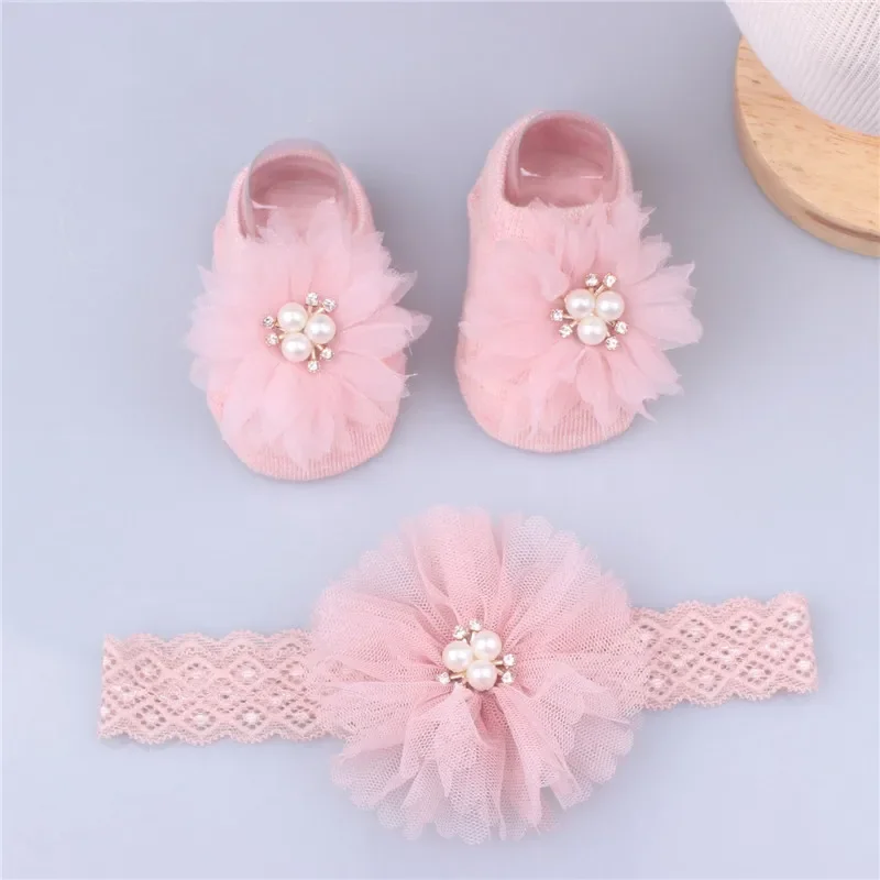 Adorável pérola arcos bebê ban - Anti Blister Sock avaliação e preço